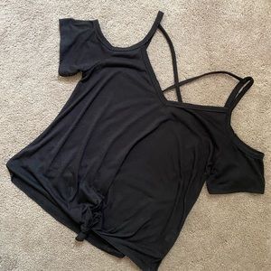 Open Shoulder tie front top